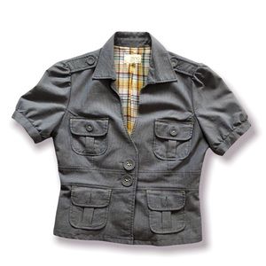 Zinc Grey Button Vest with Pockets